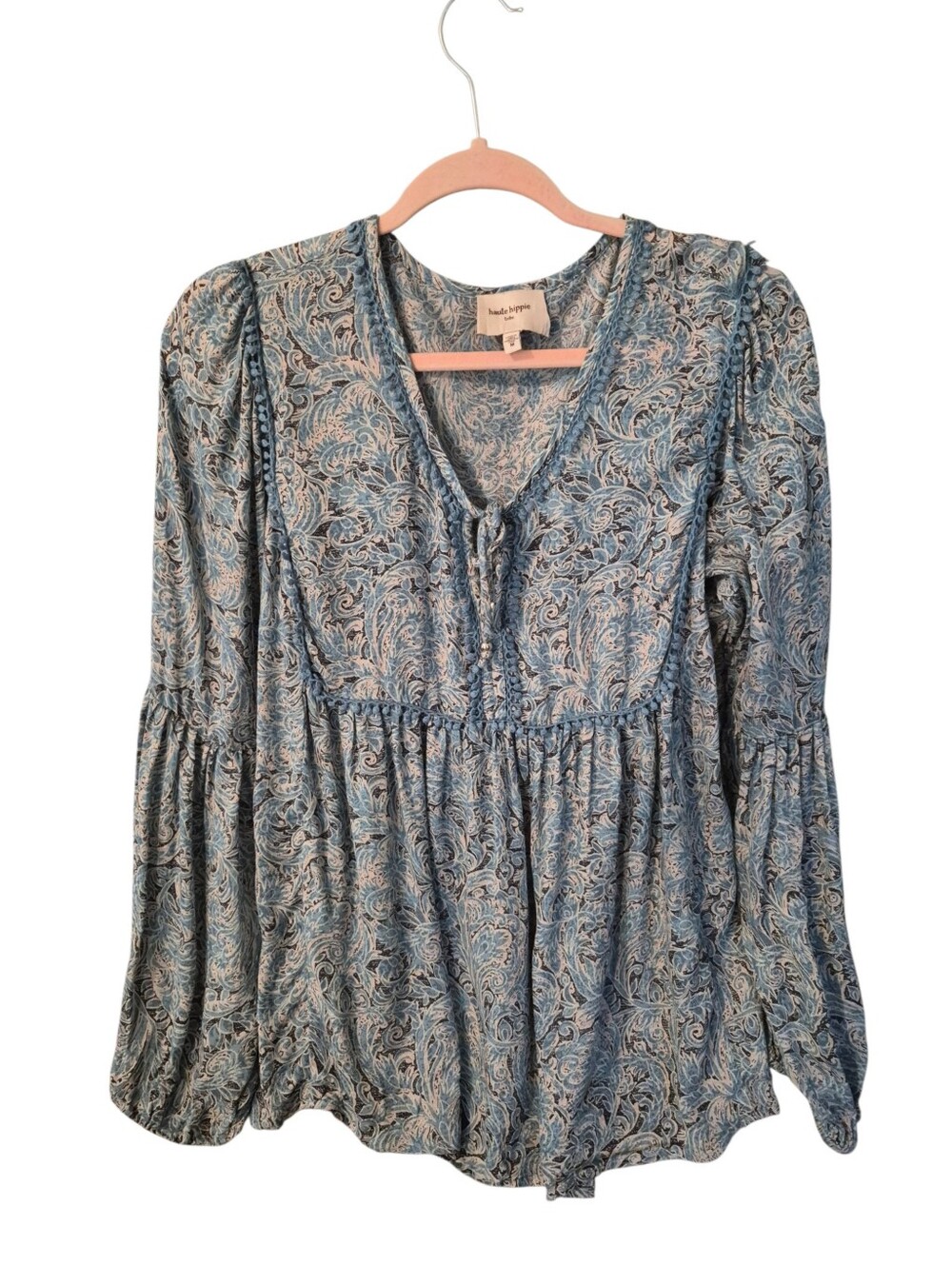 Haute Hippie Tribe Avery Paisley Peasant blouse - M. S58 - Picture 2 of 10